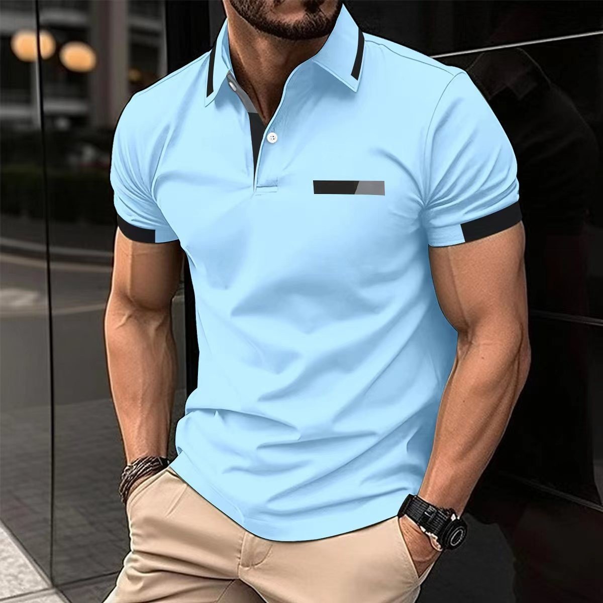 Men's Casual Polo Shirt - Image 8