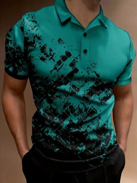 Men's Printable Polo Shirt Top - Image 10
