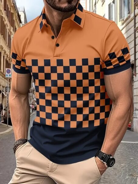 Men's Printable Polo Shirt Top - Image 5
