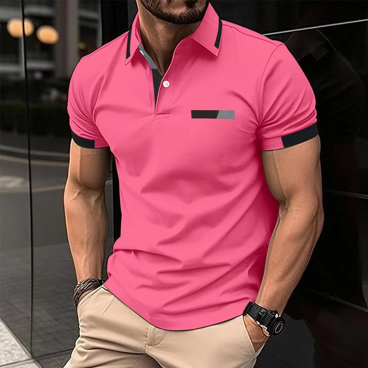 Men's Casual Polo Shirt - Image 4