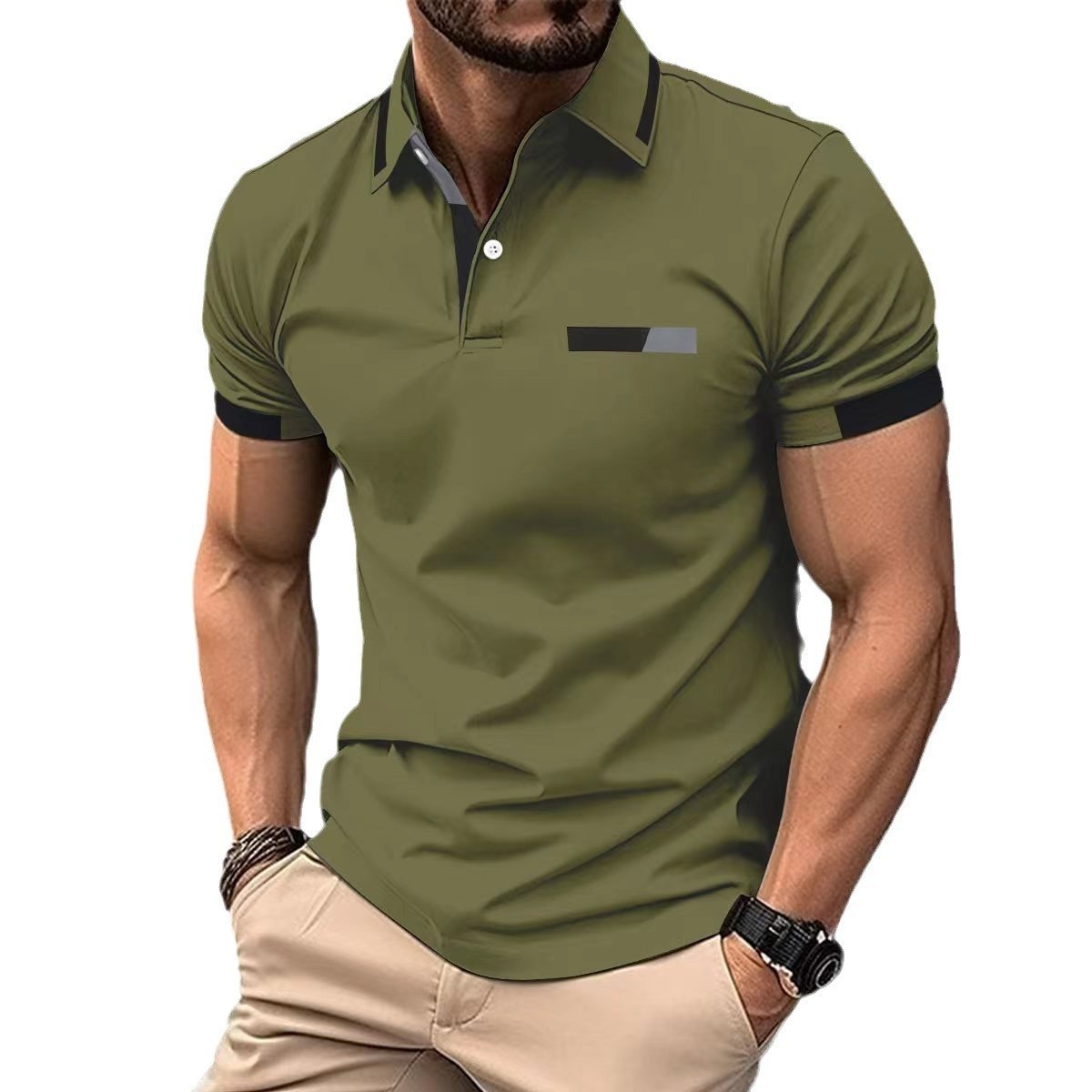 Men's Casual Polo Shirt - Image 5