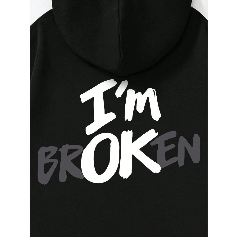 European Size Hoodie I'm OK New Men's Hoodie Hip Hop - Image 2