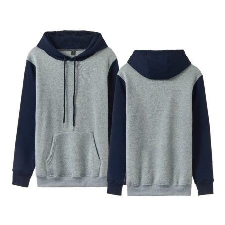 White Version Stitching Loose Casual Fleece-lined Cross-border Hoodie - Image 7