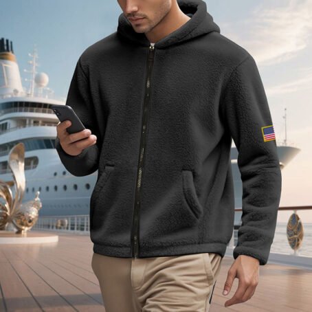 Zipper Hooded Sweatshirt Loose Double-sided Bejirog Sweater - Image 4