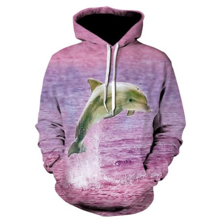 Trendy 3d printed Hooded bubbles, cats, lions print hoodie - Image 4