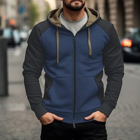 Simple Trendy Casual Loose-fitting Hoodie Zipper Jacket - Image 5