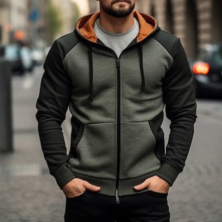 Simple Trendy Casual Loose-fitting Hoodie Zipper Jacket - Image 2