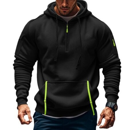 Men's Casual Multi-zipper Arm Pocket Sweatshirt - Image 2