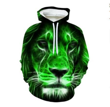 3D Digital Printing Lion Baseball Uniform Hoodie - Image 3